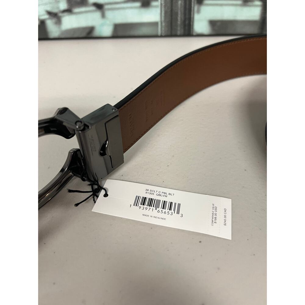 Coach 91305 Plaque Cut-To-Size Reversible Belt 38mm - Picture 7 of 7